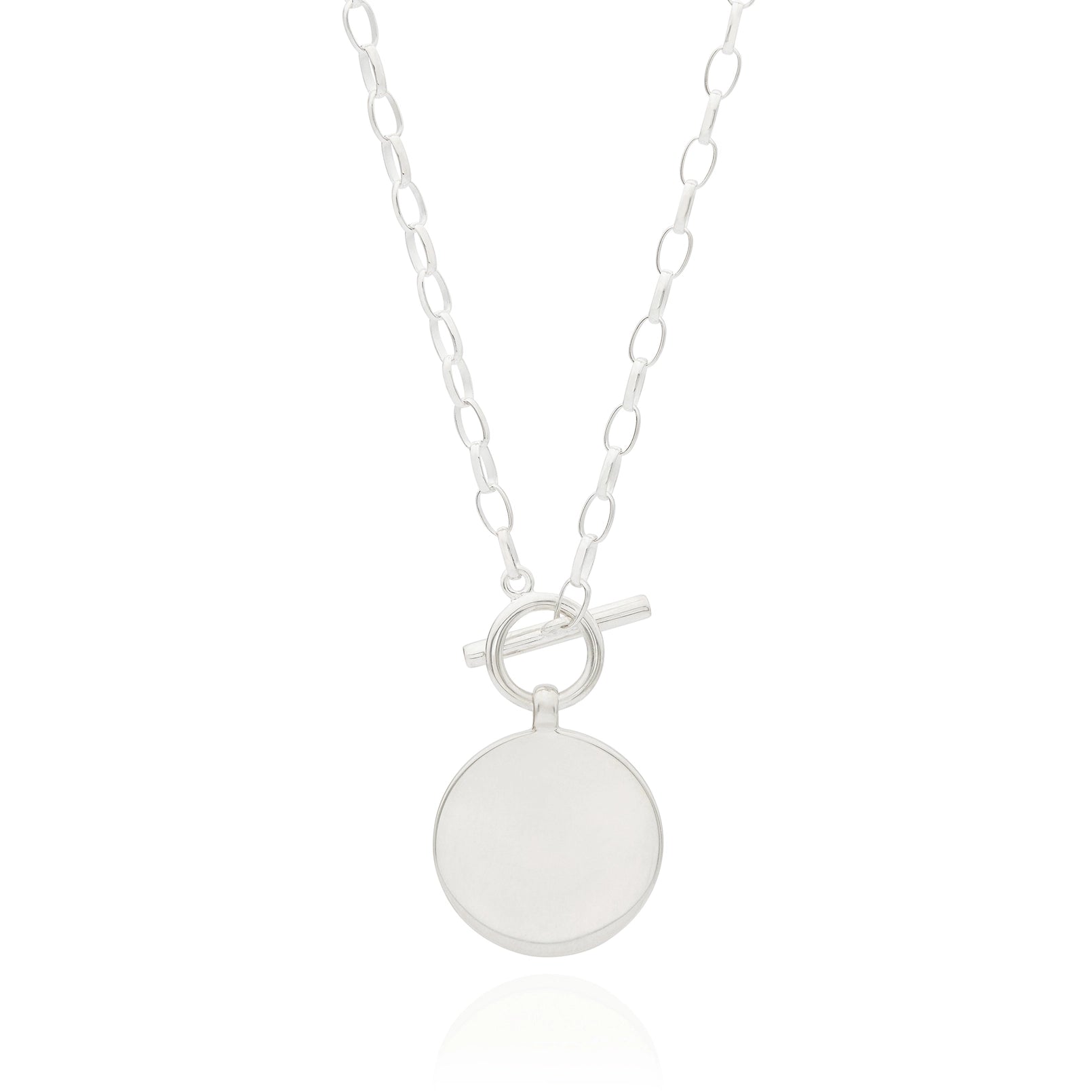 Classic Dotted Circle Toggle Necklace