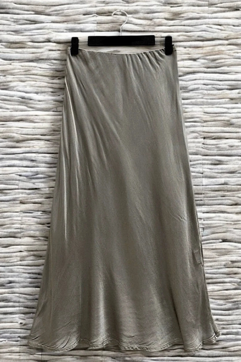 Italian Satin Midi Skirt