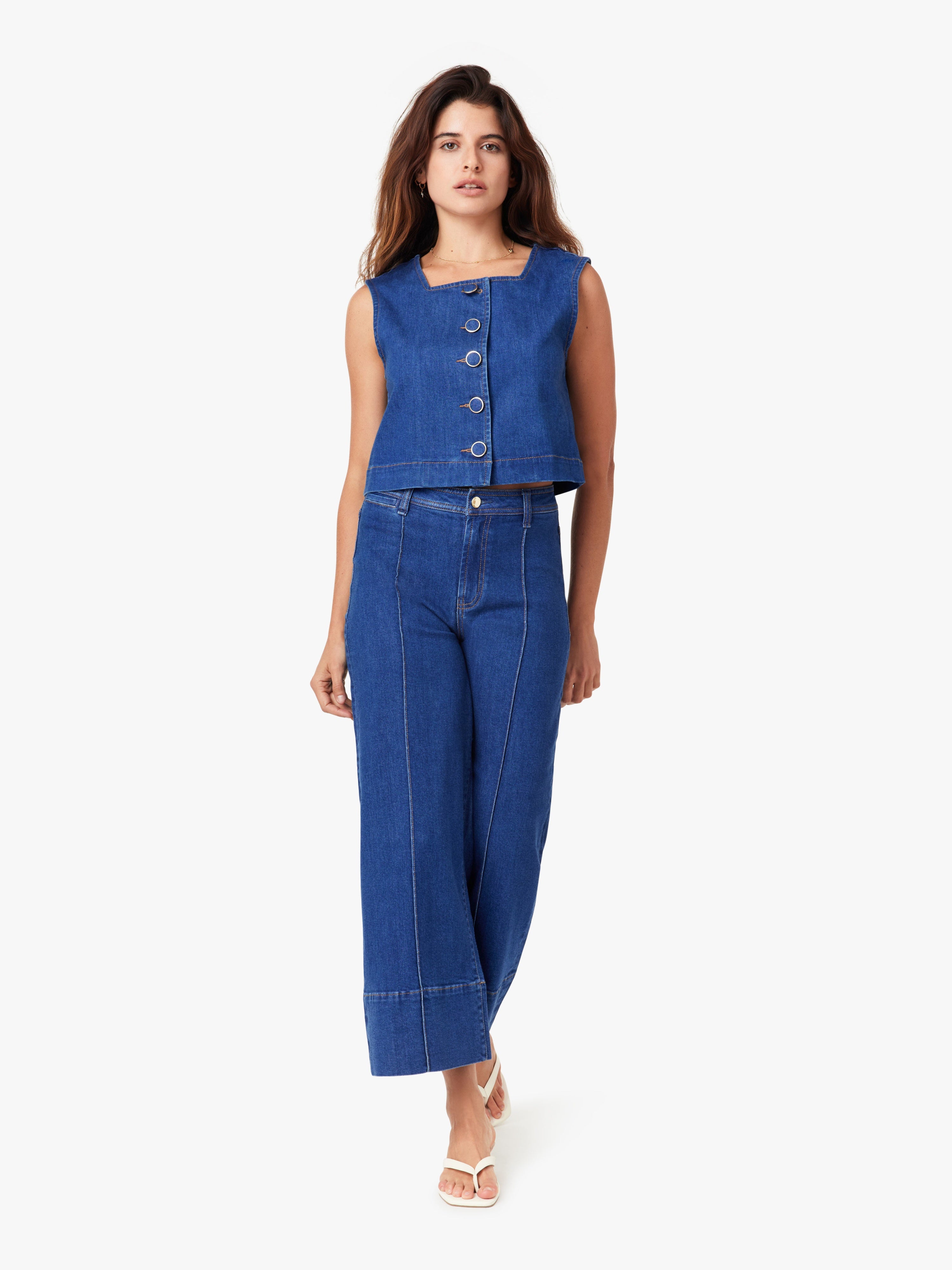 Denver Pintuck Crop Pant